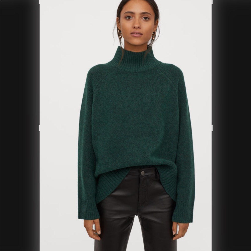 Limited Green Turtleneck Sweater.